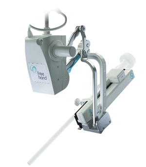 Freehand Robotic system holding a laparoscope ready for use in keyhole surgery